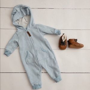 Light blue bear romper, Carter’s, 0-3 month
